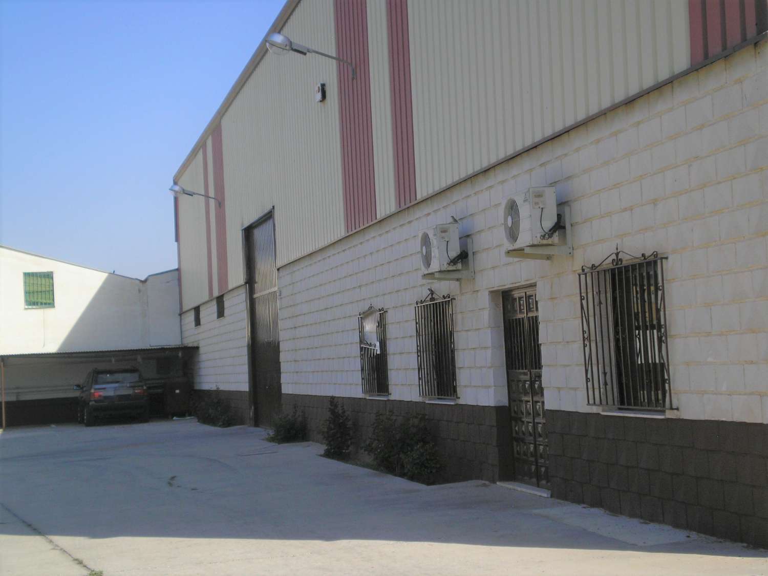 Large industrial building with courtyard