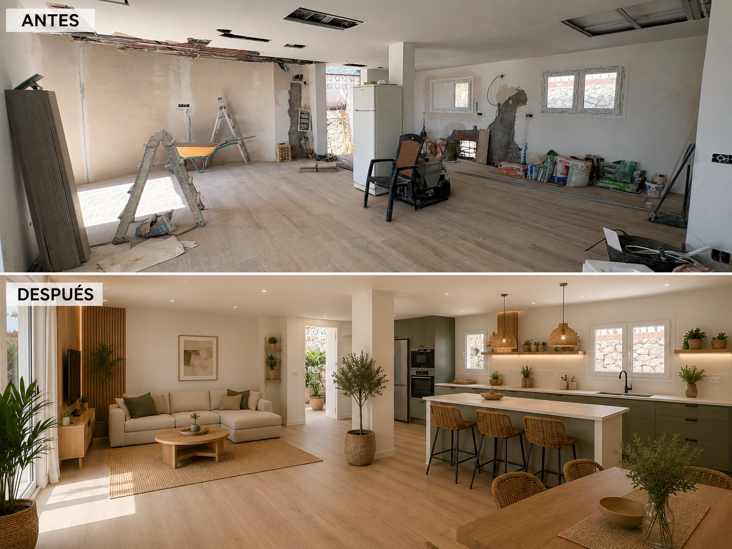 Vivienda con gran potencial de reforma y dos viviendas independientes en Campo Mijas